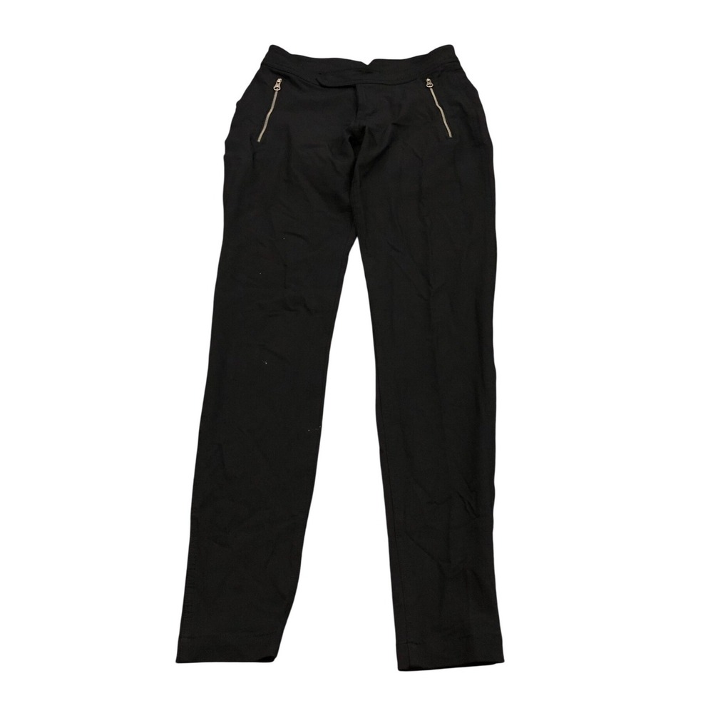 Lululemon Womens Athletic Slim Pants fits Size 4 Black Zipper Pockets Slim Fit